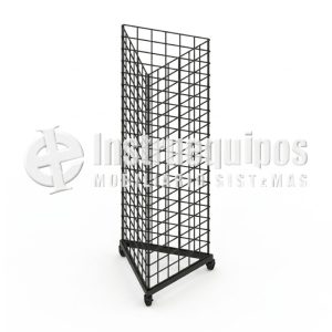 EXHIBIDOR BASE TRIANGULAR PARRILLA