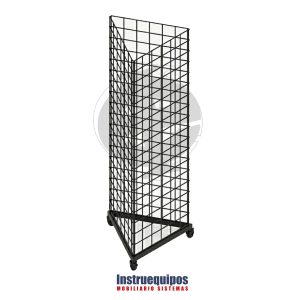 EXHIBIDOR BASE TRIANGULAR PARRILLA