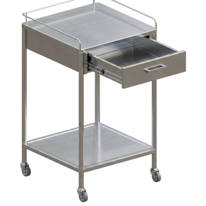 MESA AUXILIAR INOXIDABLE CON CAJÓN